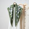 Summer Atmosphere Wearing Headscarf Twill Silk Simulation Silk Cool Diagonal Scarf Cashew Print Women's Triangle Silk Scarf