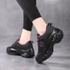 HOHO FAIR Scarpe da Donna Sneakers per Coppie Stampa Lettere Donna Scarpe con Piattaforma Ammortizzate Scarpe da Uomo Casual con Lacci Scarpe da Passeggio
