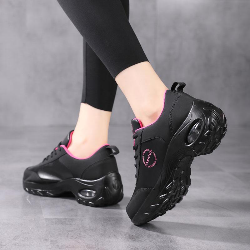 HOHO FAIR Scarpe da Donna Sneakers per Coppie Stampa Lettere Donna Scarpe con Piattaforma Ammortizzate Scarpe da Uomo Casual con Lacci Scarpe da Passeggio