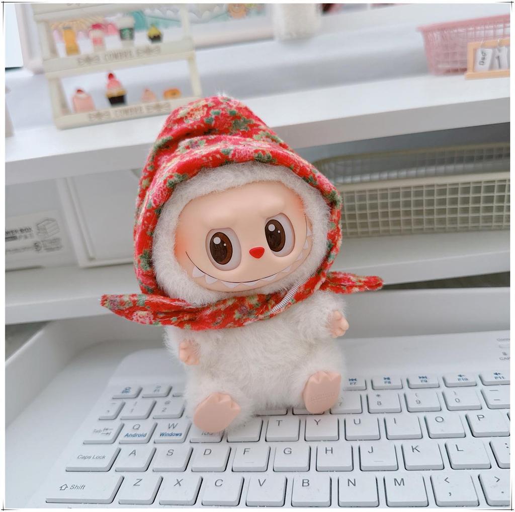 First, Second, and Third Generation Labubu Doll Clothes & Accessories Set: Includes 17cm and 10cm Doll Clothes, Crossbody Bag, and Hair Clip.