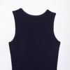 2025 Spring Women's European & American Slim Knit Sleeveless Single-Breasted High-Waisted Dress