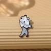 Big Whimsical Eye Long Leg Crowned Brooch Adorable Cartoon Character Metal Pin