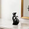 3D Printed Hollow Cat Figurine Modern Abstract Sitting Kitten Statue Artistic Animal Sculpture