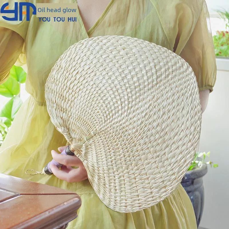 Ventagli di Bambù di Alta Qualità Vecchio Stile, Ventagli Intrecciati in Rattan, Ventagli Tradizionali Hanfu per Bambini Tessuti a Mano, Ventagli di Bambù, Ventagli di Paglia