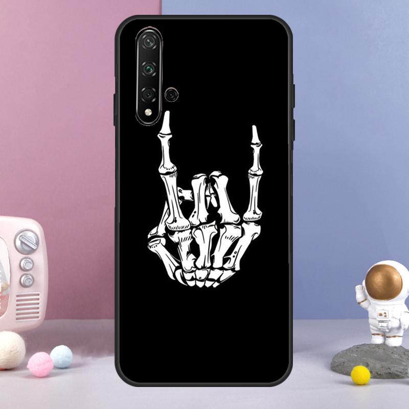 Rock Roll Skull For Huawei Nova 3i 7i 8i 11i 12i 9 10 SE Y60 Y61 Y70 Y72 Y73 Y90 Y91 P20 P40 P30 Lite Case
