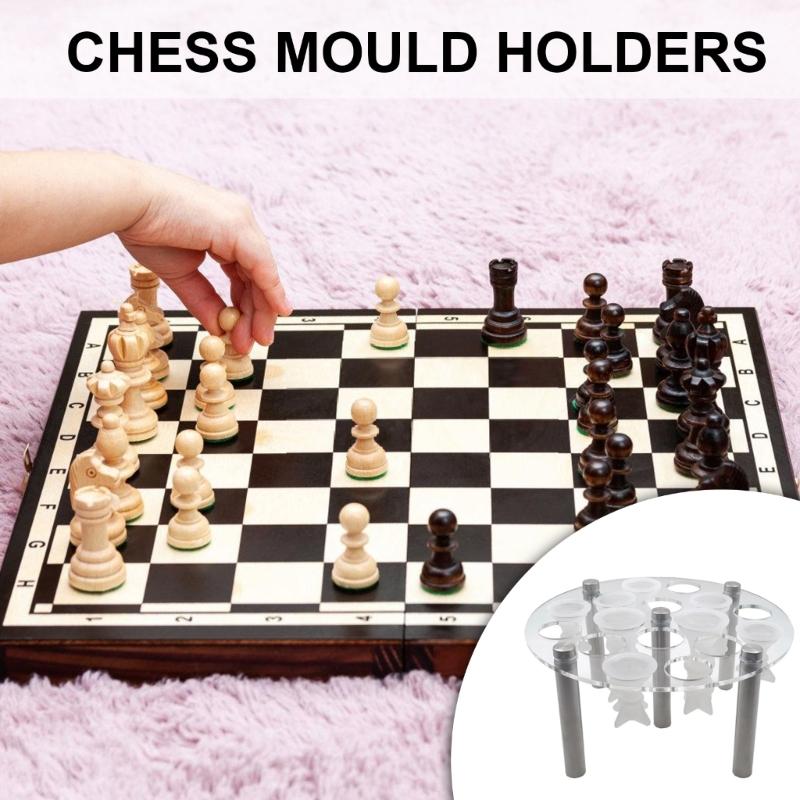 Praktische Acryl-Schachfiguren Formen Halter Stabile Klare Organizer Tragbar für Schachspiel Set Formen Raumzubehör