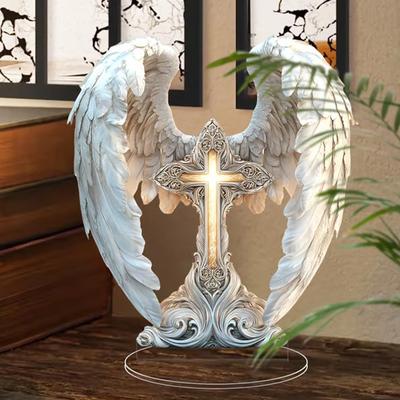 2D Acrylic Angel Card Ornament (including Base)