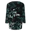 Women’s V Neck Floral Print Blouse Three Quarter Sleeve Casual Loose Fit Lightweight Top for Everyday Wear
