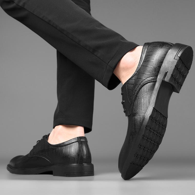Men's Shoes Casual Oxford Shoes For Men High Quality Spring Autumn Brand Male Lace-up Business Footwear Leather Dress Oxfords