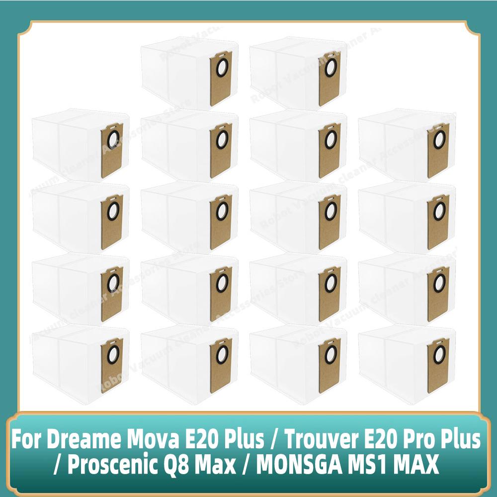 Sacchetto per la polvere compatibile per ( Dreame Mova E20 Plus / Trouver E20 Pro Plus / Proscenic Q8 Max / MONSGA MS1 MAX ) Parti Accessori