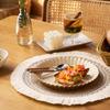 Sottopiatti Rotondi in Juta Naturale con Motivo Floreale Ecologico Vintage Decorazione da Pranzo per Uso Domestico