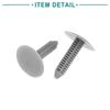 ACROPIX Universal 6.5mm Hole Diameter Plastic Rivet Fasteners Fender Bumper Push Pin Clips Gray - Pack of 10