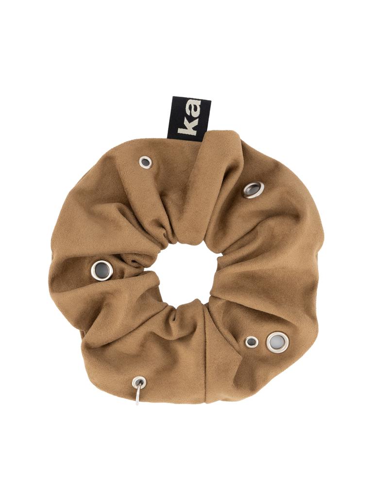 Kantr Eyelet Scrunchie_Camel