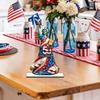 Independence Day Wooden Table Sign, Patriotic Statue of Liberty Gnome Star Freedom Decor, Table Centerpiece for Holiday Party, Fourth of