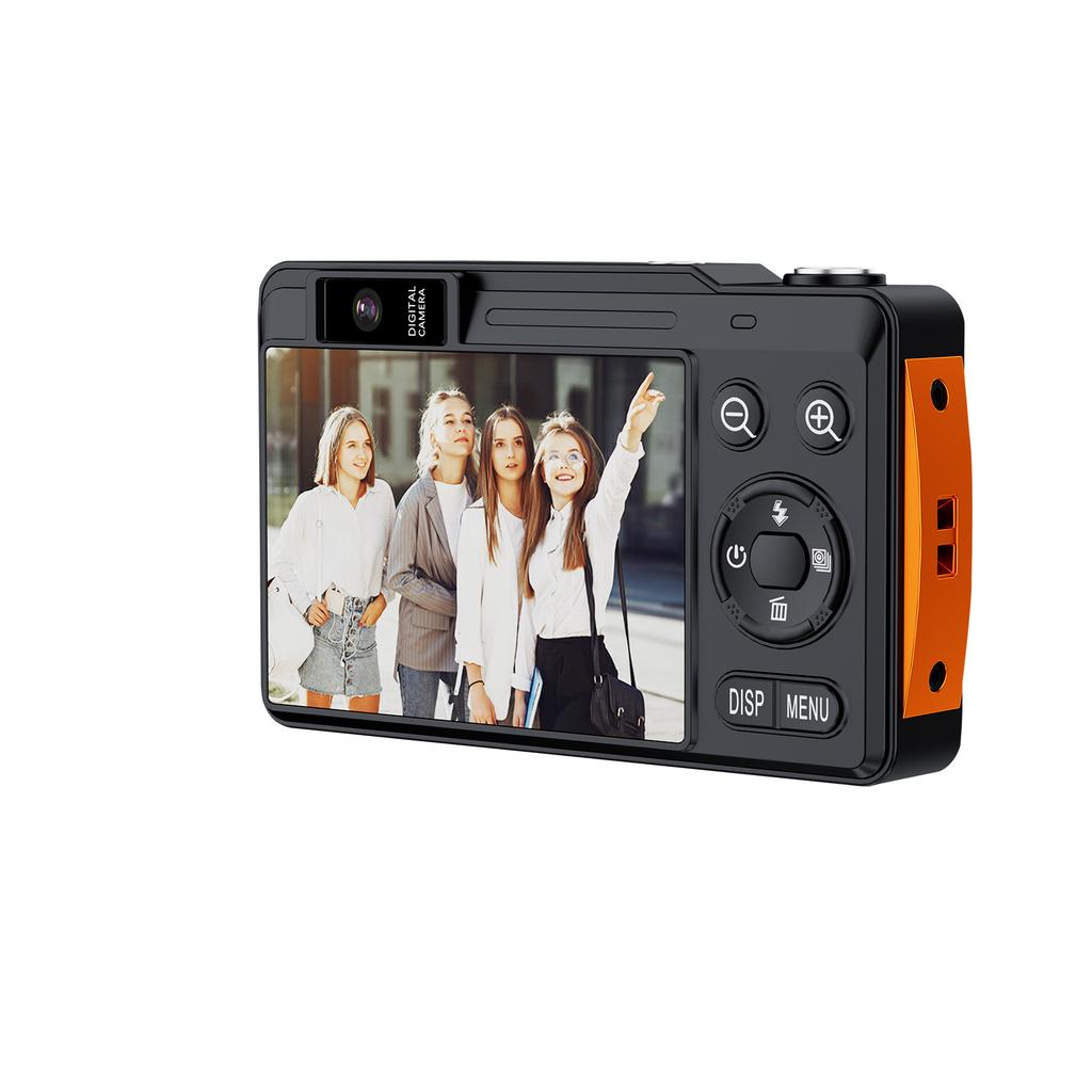 4K Digitalkamera 64MP 16-fach Zoom Tragbar Dual-Objektiv CCD mit 24-Zoll-Bildschirm für Studenten