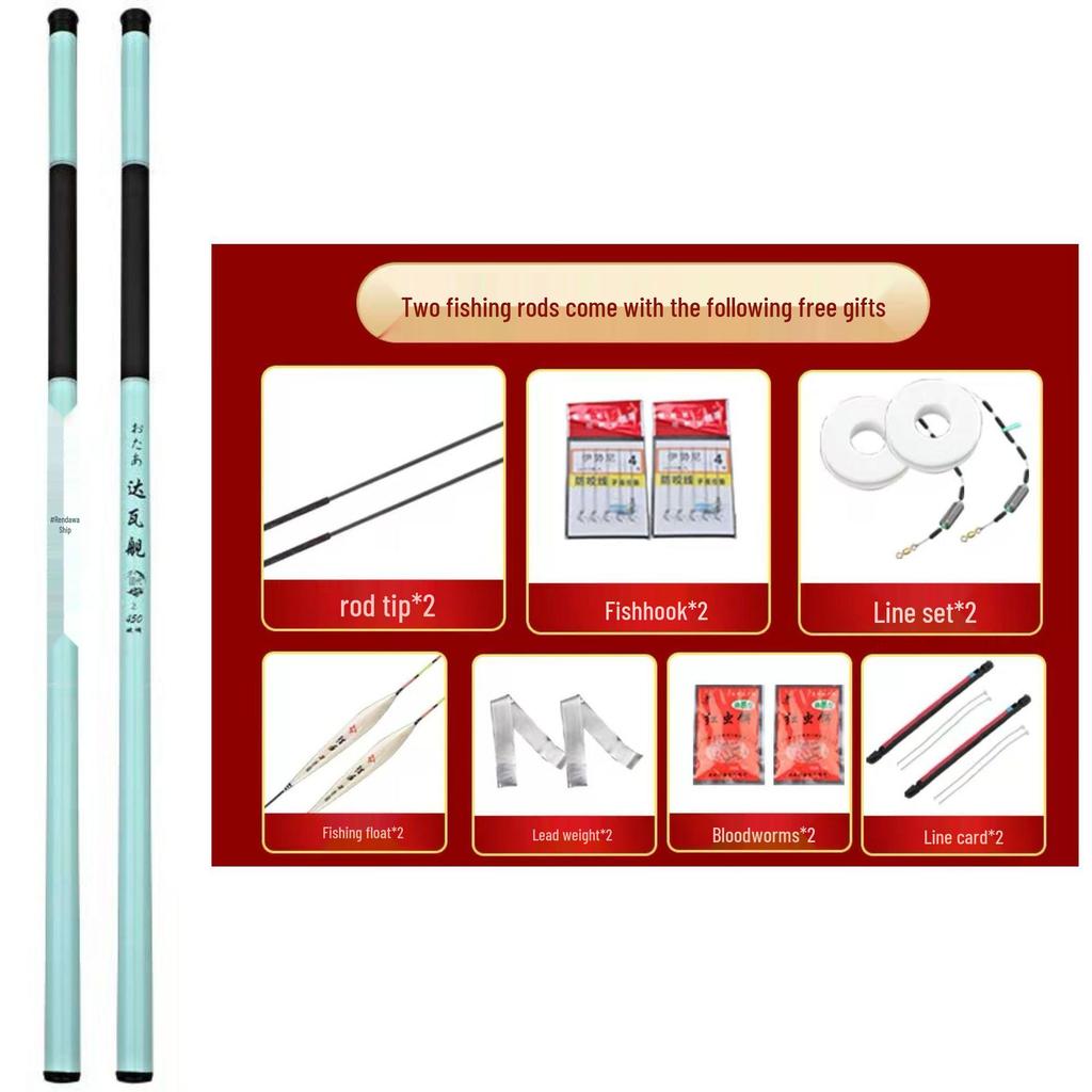 Genuine Daiwa BOGO Short Section Stream Rod: Super Lightweight & Hard 28 Tone Fishing Rod for Carp