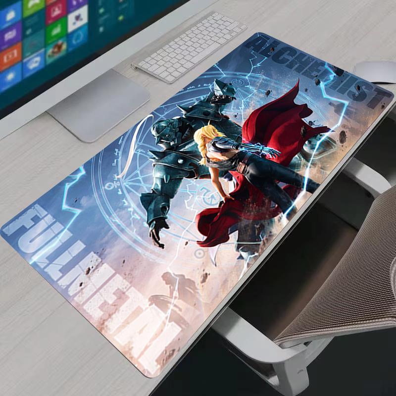 Mouse Pad Large Fullmetal Alchemist Gaming Accessories Mousepad Custom Home Keyboard Pad Office PC Gamer Cabinet Table Mat