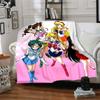 1pc Sailor Moon Adventure Flannel Blanket for Super Soft Cute Comfort Blanket for Travel Bedding Couch Sofa Blanket Y73022