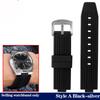 Gummi-Uhrenarmband für Tissot PRX Serie Super Player T137.410 Armband Sport Wasserdicht Silikon Weiches Armband Schwarz Blau 24x12mm