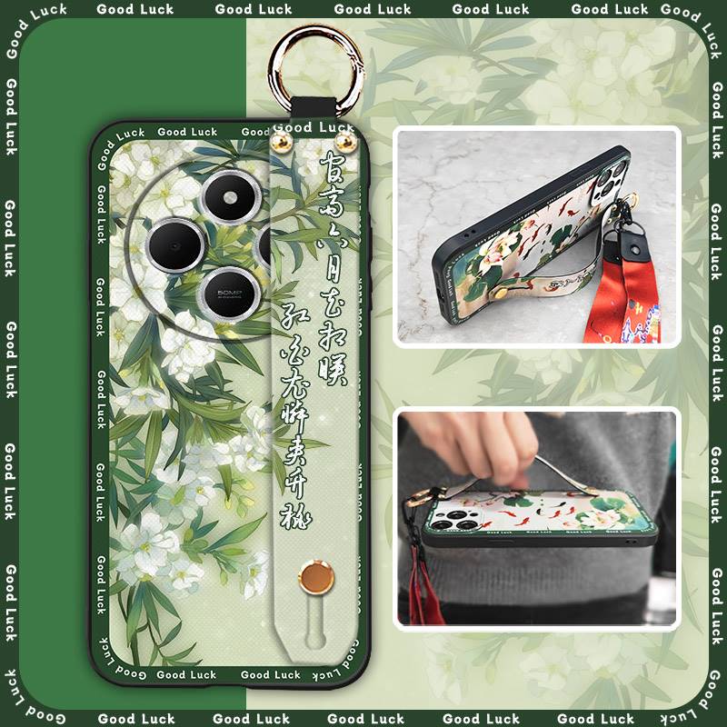 Protective Waterproof Phone Case For Redmi 14C 4G/14R 5G/A3 Pro 4G/POCO C75 Back Cover Chinese style Elderly lady Ring