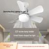 E27 LED Ceiling Fan Light with Remote and Detachable Quiet Blades for Kitchen and Bedroom