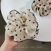Beige Fashionable Large Hair Tie: Temperamental Yarn Ball Head Accessory for Women
