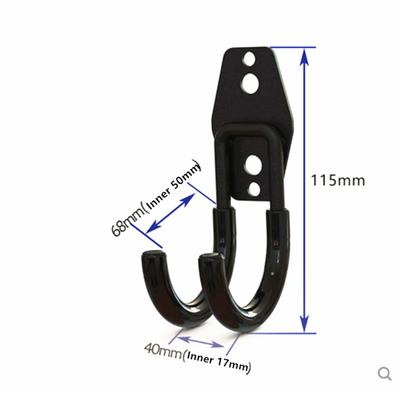 New Steel PVC Hook Bag Display Rack Wall Mount Hanger Motorcycle Helmet Holder Black