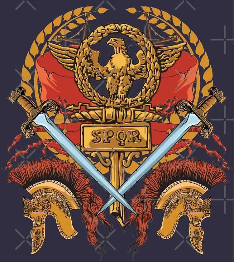 Roman Empire Republic SPQR Ancient Rome Legion TShirt 100 Cotton ONeck Short Sleeve Summer Casual Mens Tshirt Streetwear S