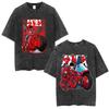 Anime Akira Vintage Washed T Shirts 90s Japanese Manga Shotaro Kaneda Tshirt Men Women Clothing Oversized Tshirts Streetwear