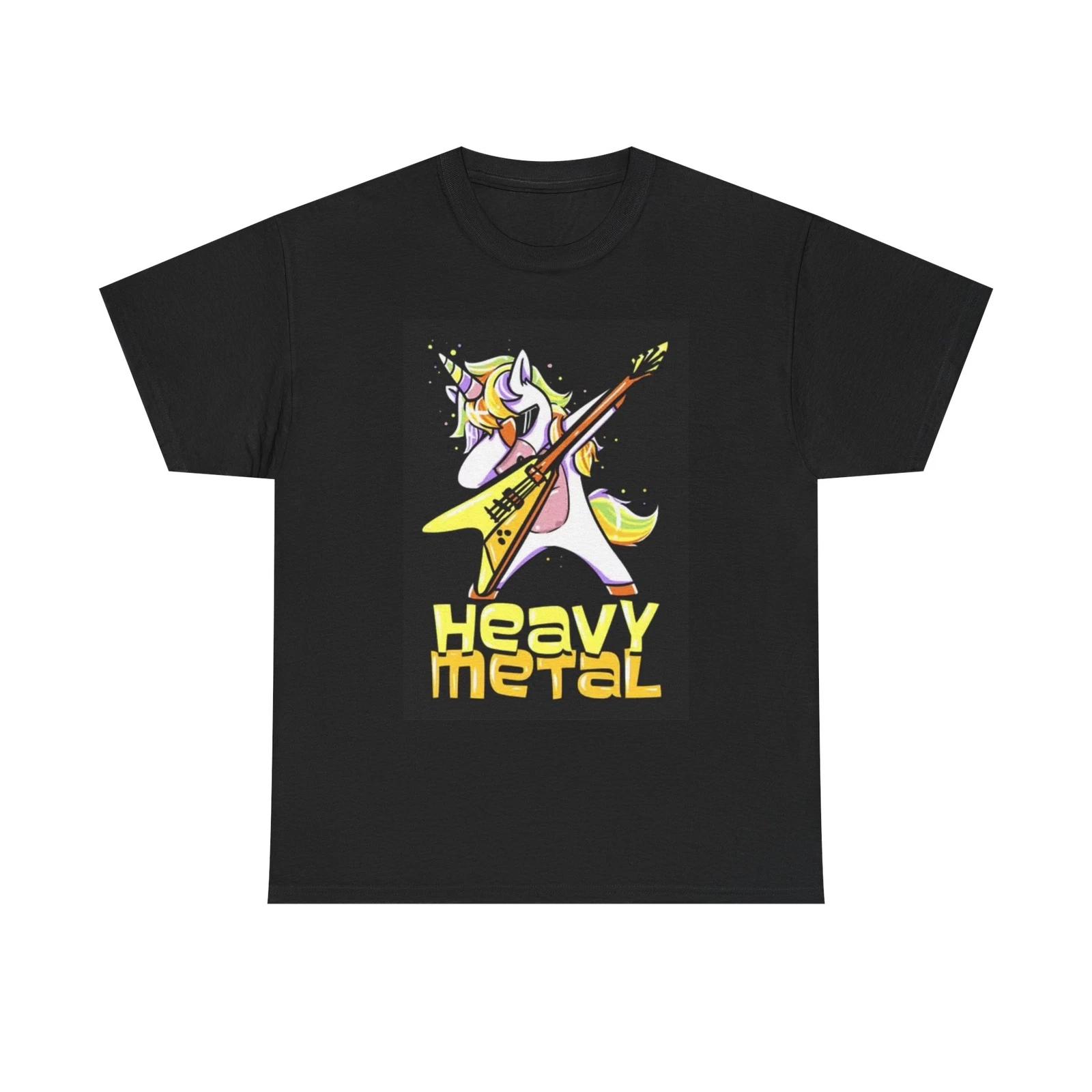 Men s and Women s T-shirts Heavy Metal Unicorn Graphic XL