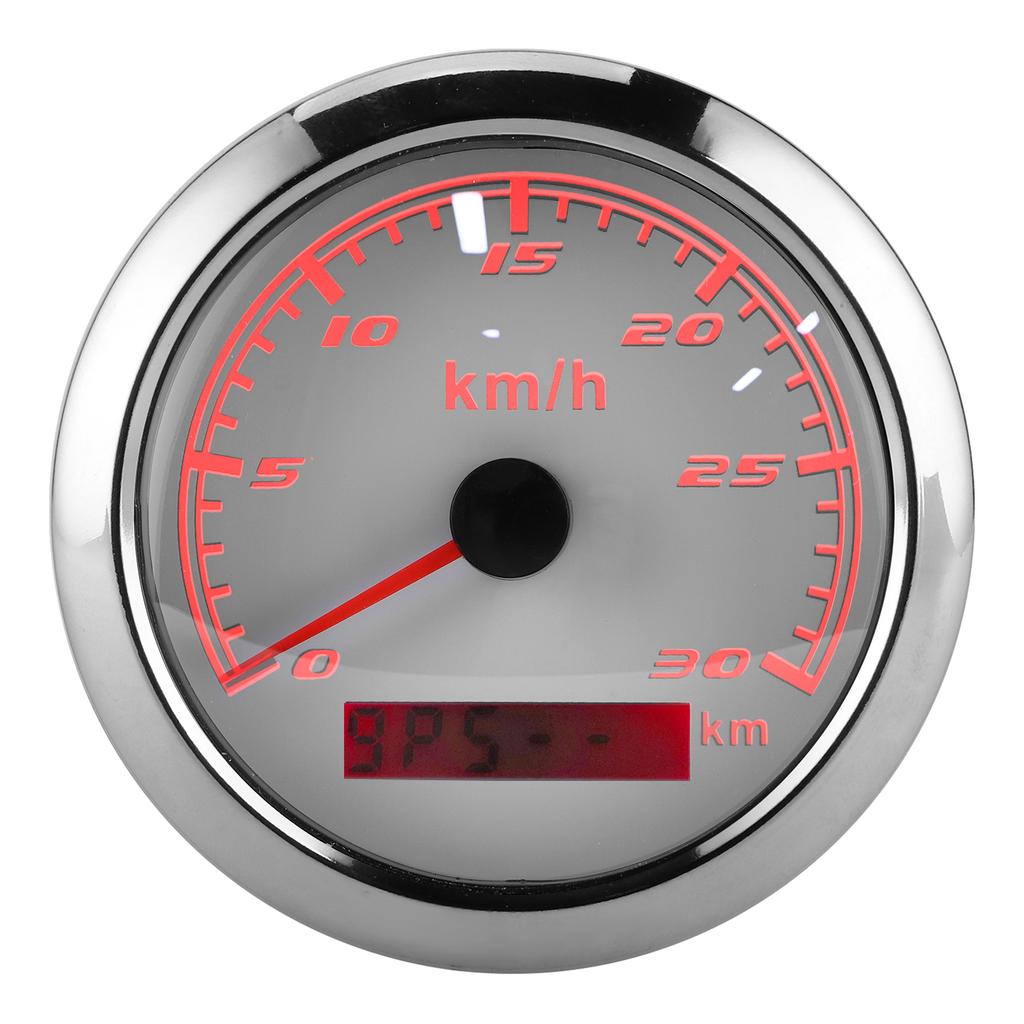 GPS Speedometer 30km H Odometer 85mm IP67 Waterproof for Boat Car Yacht Motorcycle
