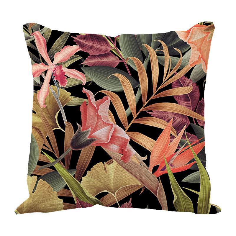 Linen Pillowcase Ins Tropical Plants Home Decoration Supplies Nordic Green Plants Design Sand Cushion Cover