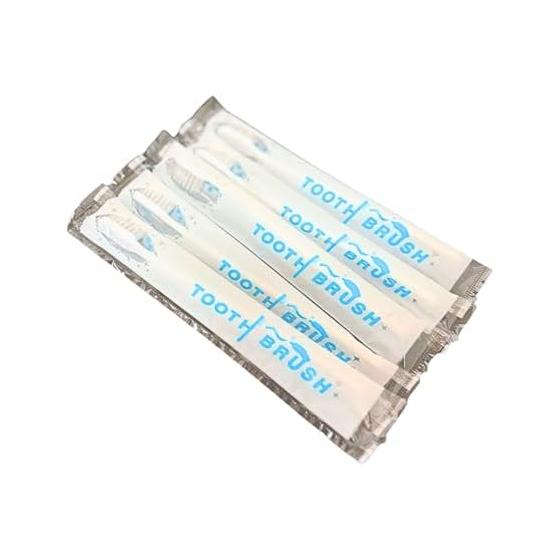 Disposable Toothbrushes for Commercial Use [Set of 50 Brushes with Liquid] Disposable with Toothpaste, Large Capacity, for Commercial Use, for