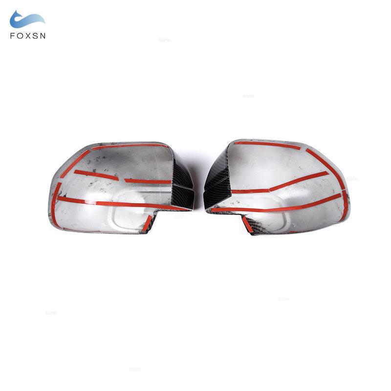 ABS Carbon Fiber Texture Car-styling Exterior Side Rearview Mirror Cap Cover Trim For Ford Maverick
