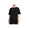 Solid Color Logo Fashion Comfortable Casual Round Neck Sport T-Shirt With Drop Shoulder Sleeves Women Tops Black HJ3947-010