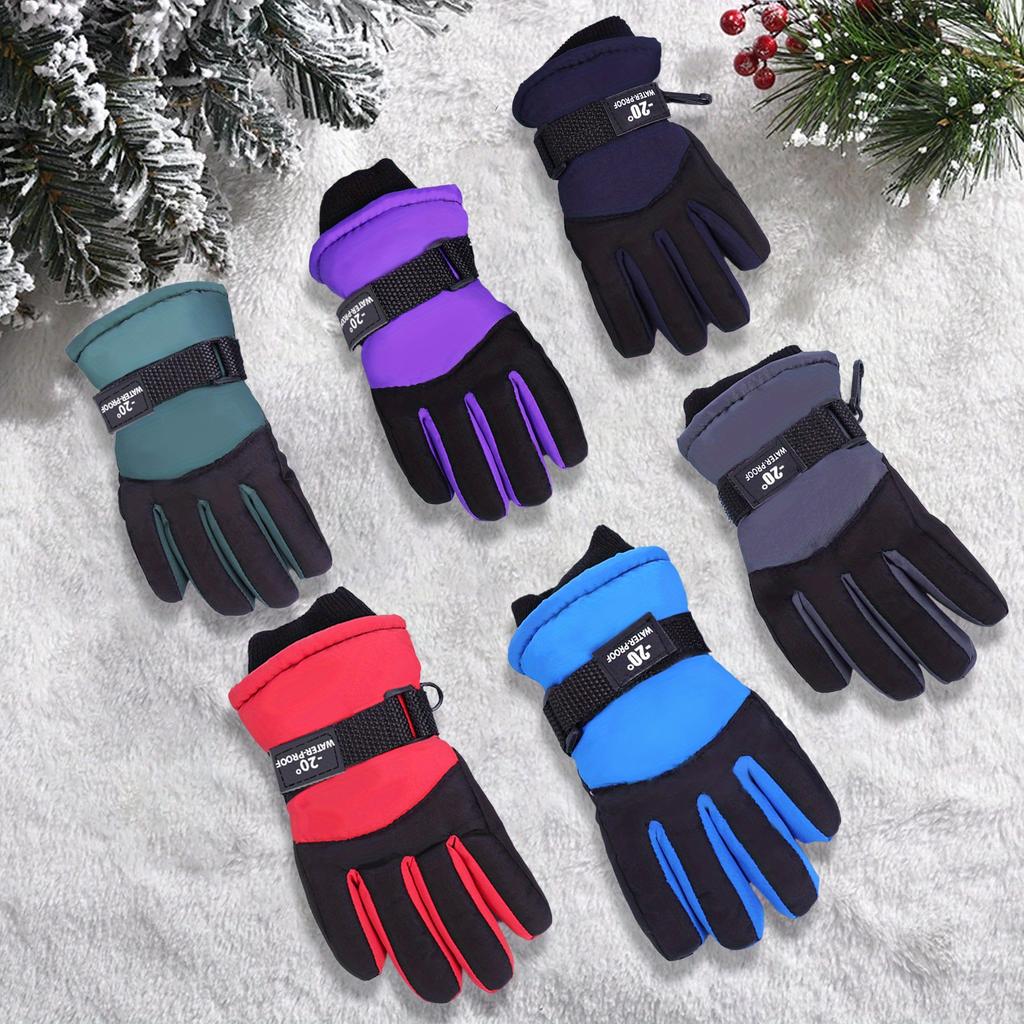 [Non-slip] Children's Ski Gloves | A Pair | Thickened Non-slip | Winter Outdoor Sports and Cycling | Suitable for Children Over 3 Years Old