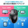 Sanwa Direct Bluetooth Mouse, Quiet, Rechargeable, Multi-Pairing, 4-Device Compatible, iOS Compatible, 5 Buttons [BackForward Buttons Included], 1