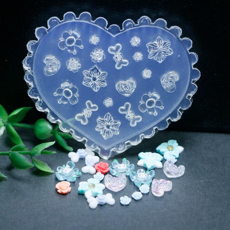 Stampi in Silicone per Nail Art per Feste e Manicure da Salone, Stampo per Creazione Gioielli, Stencil per Unghie Goffrati per Donne