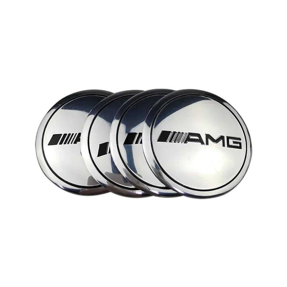 Car Sticker 75mm Car Wheel Hub Emblem Sticker for Mercedes Benz W203 W204 W205 W209 W210 W211 W212 W176 W166 W163 W221 Auto Rim