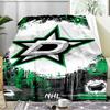 Dallas Hockey Team Blanket Flannel Throw for Sofa, Indoor, Camping, Living Room, Office, Chair, And Bed Soft Birthday Gift