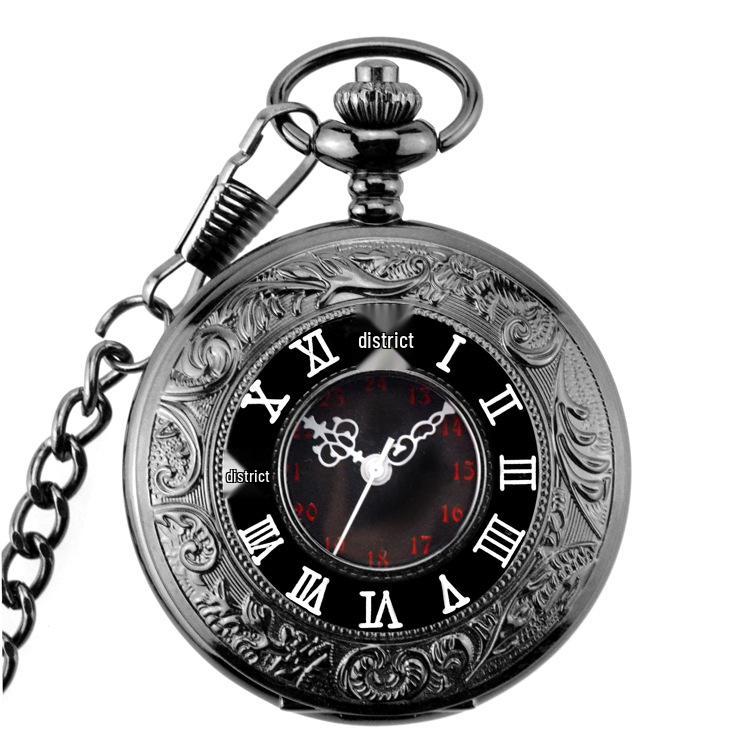 

Ретро Римские Двойной Дисплей Откидные Карманные Часы-Кулон для Мужчин и Женщин