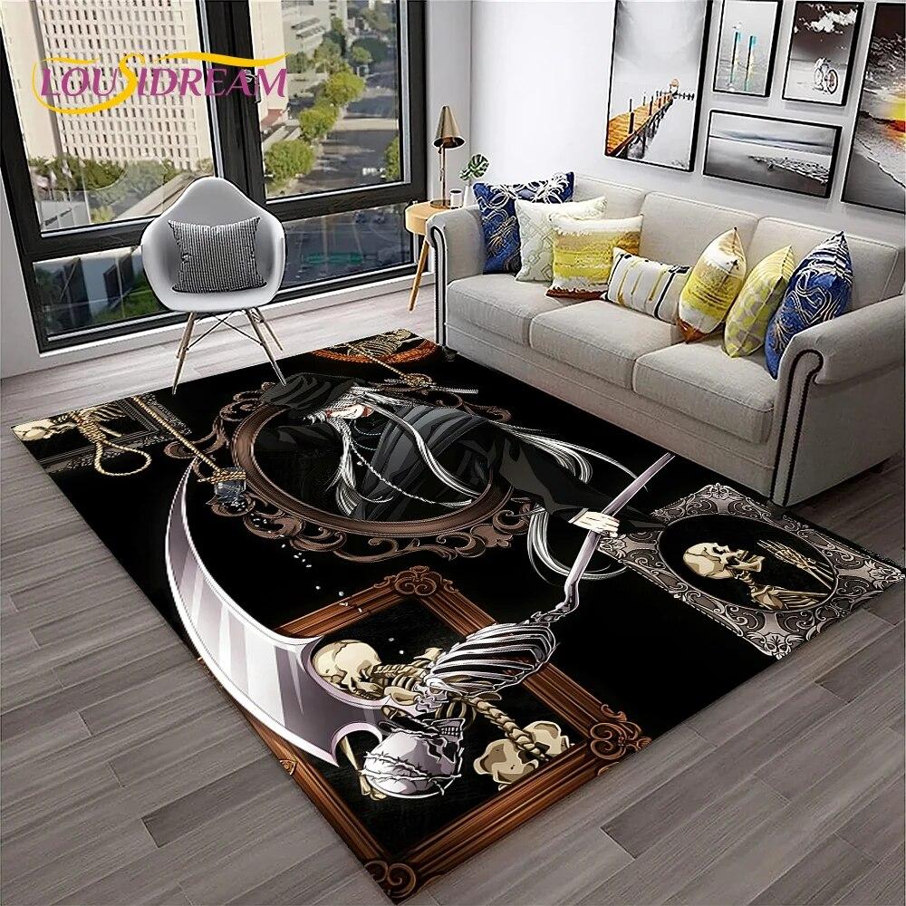 Cartoon Black Butler Anime 3D Carpet Rug for Home Living Room Bedroom Sofa Doormat Decor,kids Play Area Rug Non-slip Floor Mat