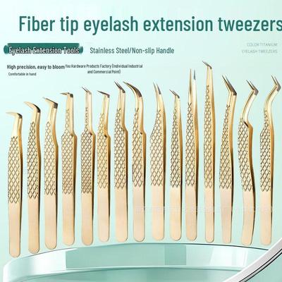 Golden Feather Präzisions-Wimpernpinzette für Wimpernstylisten und Salons