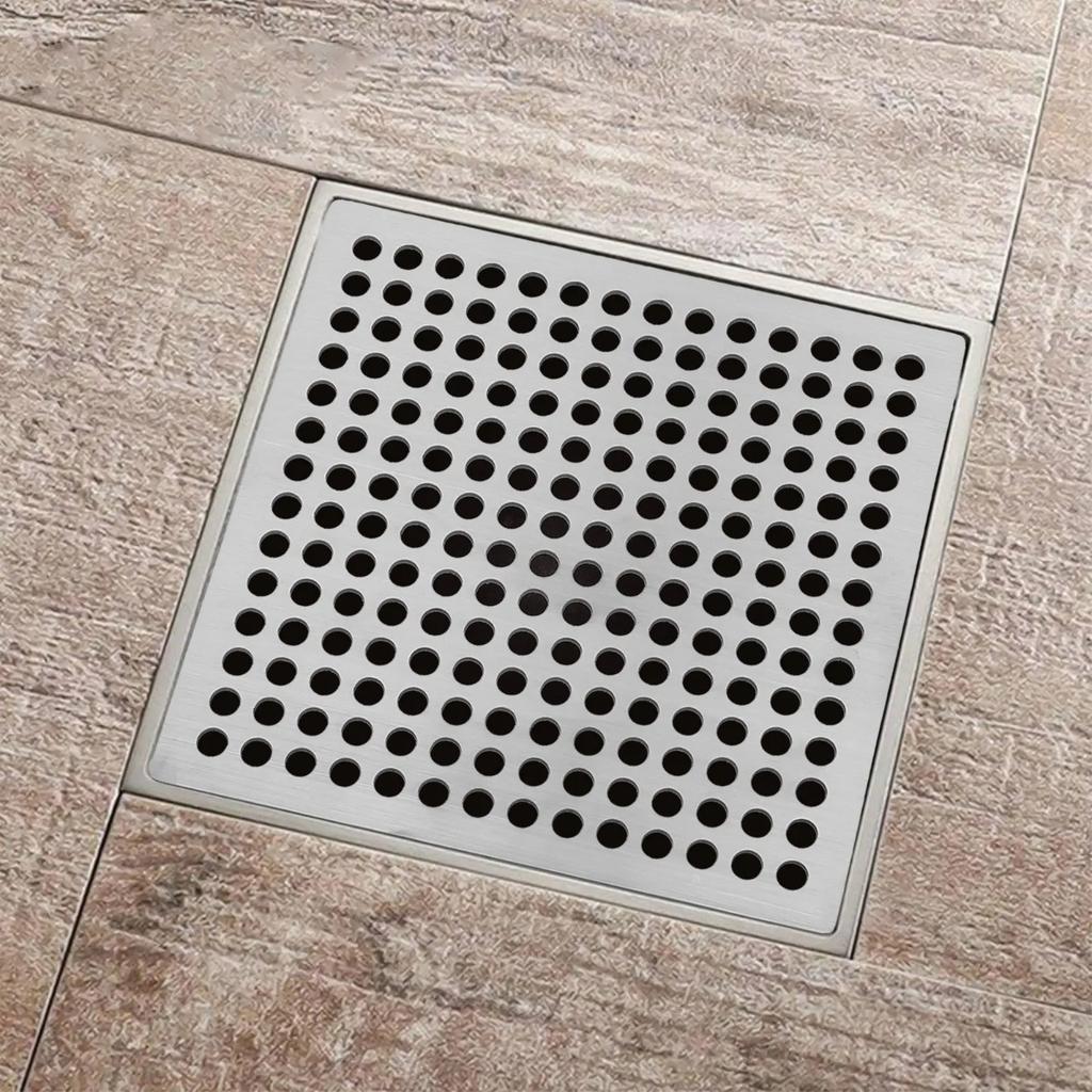 Quadratische Abflussabdeckung Edelstahl Badezimmer Dusche Waschbecken Sieb Abfluss Haarfänger Abdeckung Badezimmer Küchenspüle Abfluss Schutz