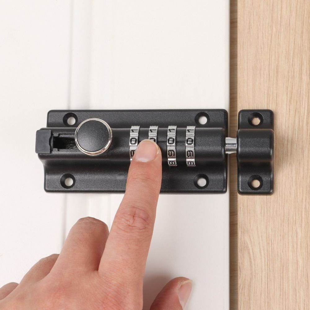 Zinc Alloy 4 Digit Combi Bolt Thicken Slide Latch Lock  for Shed Gate Fences