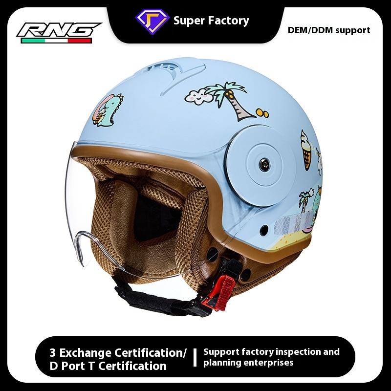 BYB Yeni Ulusal Standart A Sınıfı 3C Sertifikasyonu Çocuk Dört Mevsim Bebek Kaskı Çizgi Film Elektrikli Araç Kaskı Motosiklet