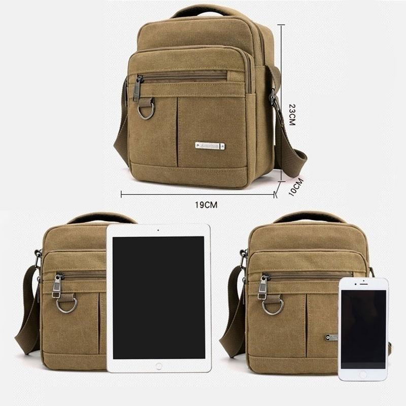 Men Canvas Shoulder Bag Casual Travel Men's Crossbody Bag Luxury Men Messenger Bags Satchel Handbags Tote