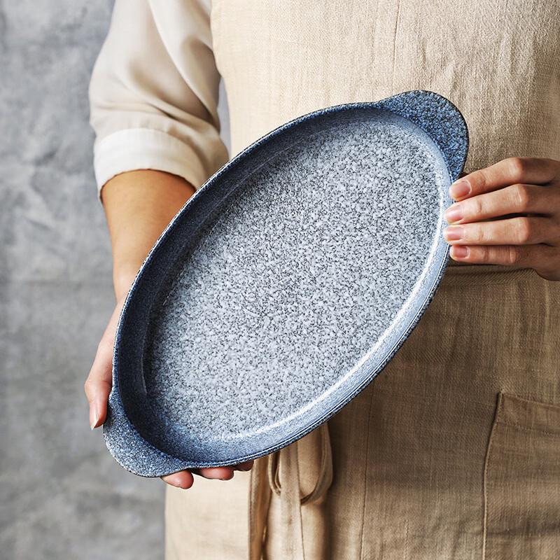 Keramikteller Fisch mit Doppelgriffen