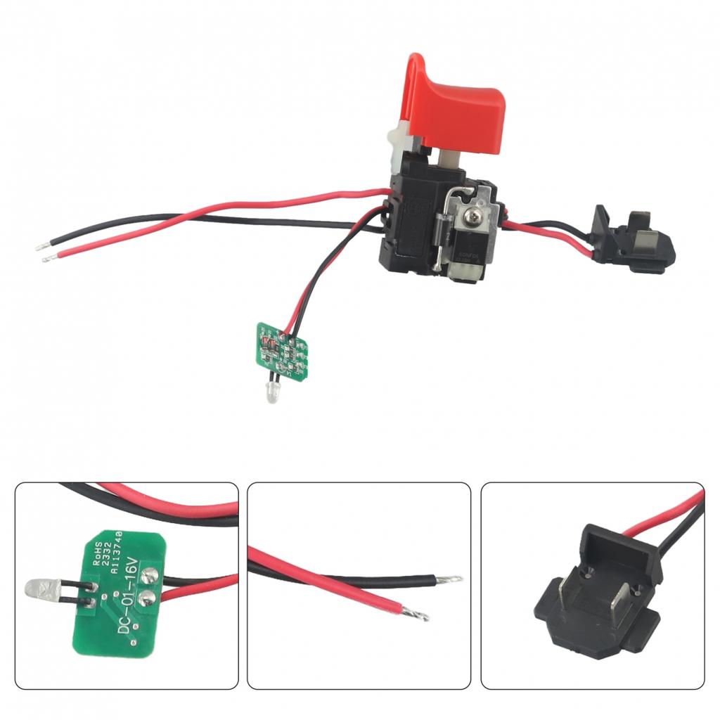 29*60*27mm Drill Trigger Switch 37g Black+Red DCJZ1601