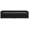 Bed Frame with Drawers Black Oak Solid Pine Wood